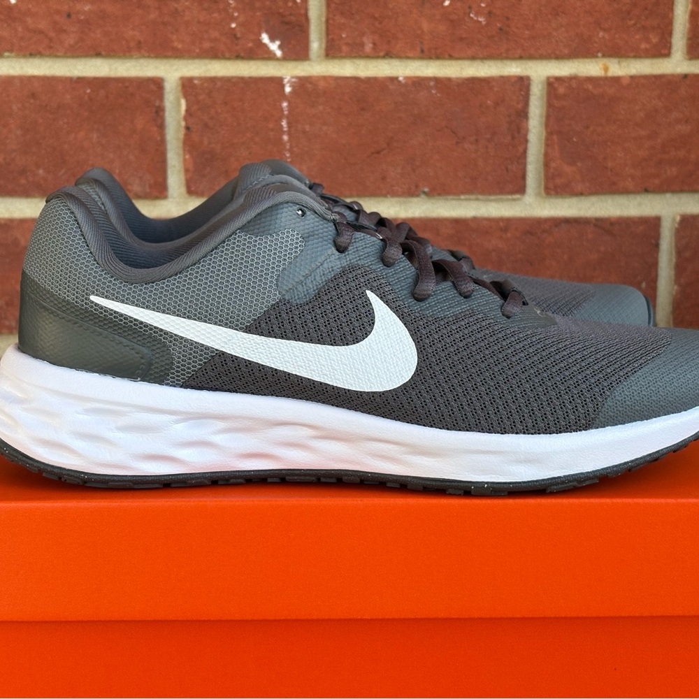 Nike Revolution 6 NN GS Grey White Youth Sizes New Sneakers NIB Shoes